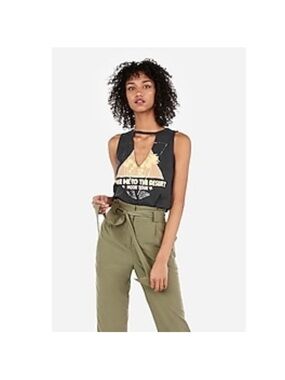 Express Desert Moon Graphic Cut Out Tank